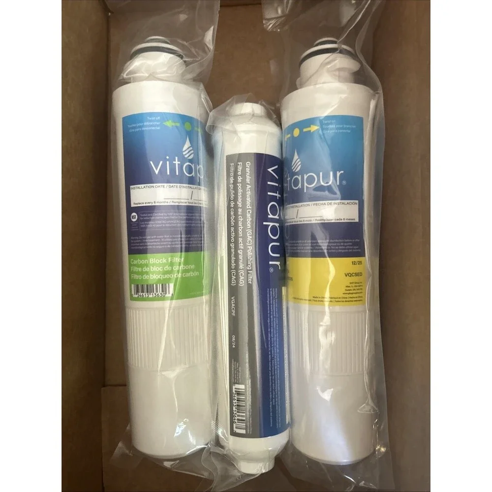 3 VITAPUR Replacement Kit PQC5RO (1) Carbon Block (1) Sediment & (1) GAC Filters